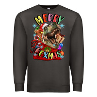 Smoke t rex merry rexmas Premium Sweatshirt - LillyAllenDesigns