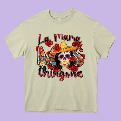 La Mama Mas Chingona Heavy Core Tee Designed By Zillion Design Studio