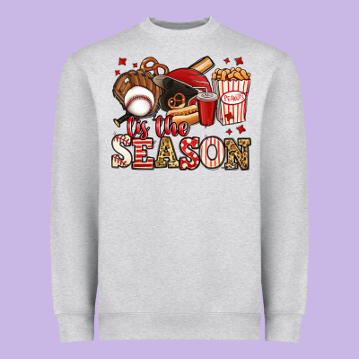 Tis The Season Baseball Heavyweight Sweatshirt Designed By Jasminsmagicworld