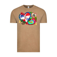 Vintage Coffee western leopard  dominican republic  hearts Vintage Tee - AdoDesignShop