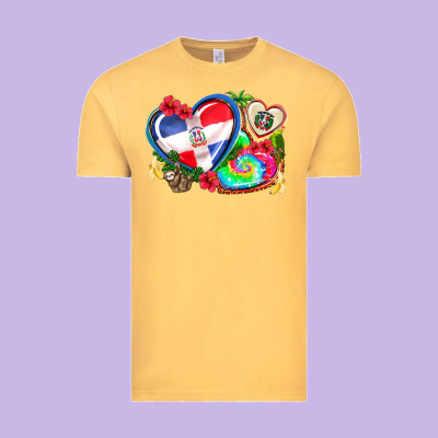 Western Leopard  Dominican Republic  Hearts Vintage Tee Designed By Adodesignshop