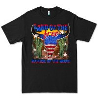 Black land of the free because of the brave Premium Tee - texasbilliewilder