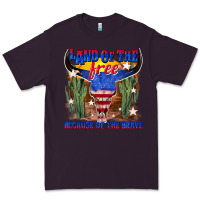 Plum land of the free because of the brave Premium Tee - texasbilliewilder