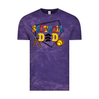 Cloud Purple softball dad Vintage Tee - AdoDesignShop