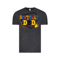 Vintage Black softball dad Vintage Tee - AdoDesignShop