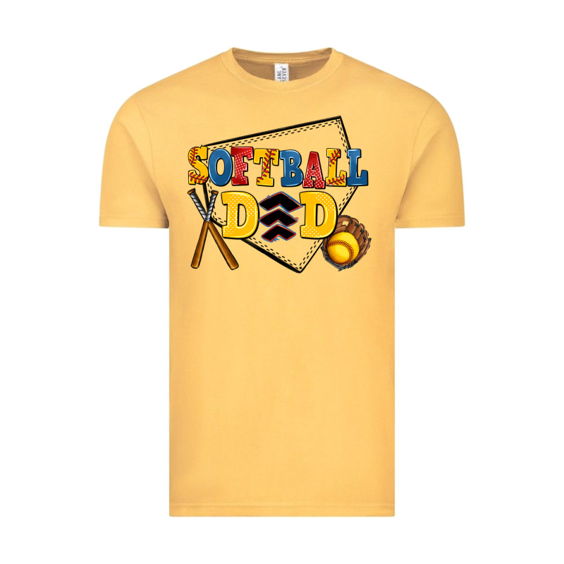 Softball Dad Vintage Tee by AdoDesignShop | Teevron