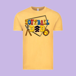 Softball Dad Vintage Tee Designed By Adodesignshop
