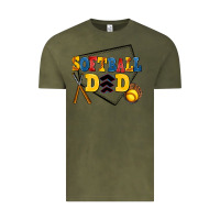 Vintage Olive softball dad Vintage Tee - AdoDesignShop