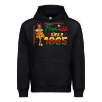 Black free ish since 1865 black girl peekaboo juneteenth Urban Hoodie - CowGirlArtShop