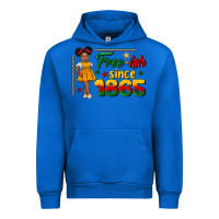 Cobalt free ish since 1865 black girl peekaboo juneteenth Urban Hoodie - CowGirlArtShop