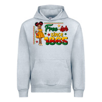 Heather Grey free ish since 1865 black girl peekaboo juneteenth Urban Hoodie - CowGirlArtShop