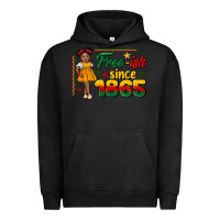 Pigment Black free ish since 1865 black girl peekaboo juneteenth Urban Hoodie - CowGirlArtShop