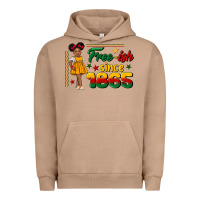 Pigment Burro free ish since 1865 black girl peekaboo juneteenth Urban Hoodie - CowGirlArtShop