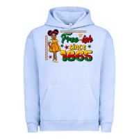 Pigment Grape Ice free ish since 1865 black girl peekaboo juneteenth Urban Hoodie - CowGirlArtShop