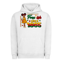 Pigment Lunar Rock free ish since 1865 black girl peekaboo juneteenth Urban Hoodie - CowGirlArtShop