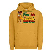 Pigment Peanut Butter free ish since 1865 black girl peekaboo juneteenth Urban Hoodie - CowGirlArtShop