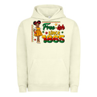 Pigment Pistachio free ish since 1865 black girl peekaboo juneteenth Urban Hoodie - CowGirlArtShop