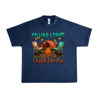 Navy falling leaves and nights like this Urban Heavy Tee - BundleAndBundleShop