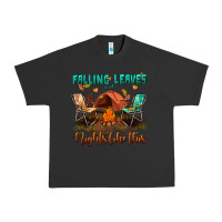 Pigment Black falling leaves and nights like this Urban Heavy Tee - BundleAndBundleShop