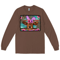 Chestnut easter floral leopard cow Long Sleeve Tee - Jasminsmagicworld