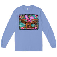 Colony Blue easter floral leopard cow Long Sleeve Tee - Jasminsmagicworld