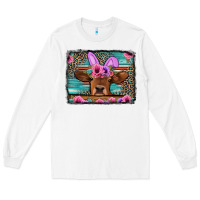 White easter floral leopard cow Long Sleeve Tee - Jasminsmagicworld