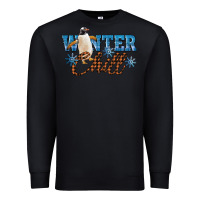 Black Winter Chill Penguin Premium Sweatshirt - LillyAllenDesigns