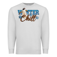 Dove Grey Winter Chill Penguin Premium Sweatshirt - LillyAllenDesigns