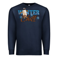 Navy Winter Chill Penguin Premium Sweatshirt - LillyAllenDesigns