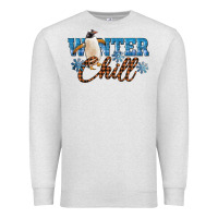Oatmeal Heather Winter Chill Penguin Premium Sweatshirt - LillyAllenDesigns
