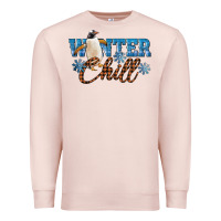 Pale Pink Winter Chill Penguin Premium Sweatshirt - LillyAllenDesigns
