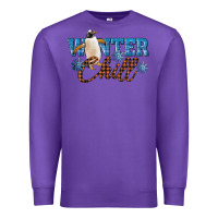 Purple Winter Chill Penguin Premium Sweatshirt - LillyAllenDesigns