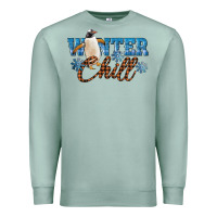 Seafoam Winter Chill Penguin Premium Sweatshirt - LillyAllenDesigns