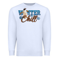 White Winter Chill Penguin Premium Sweatshirt - LillyAllenDesigns