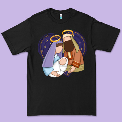 Holy Night Jesus Birth Premium Tee Designed By Zillion Design Studio