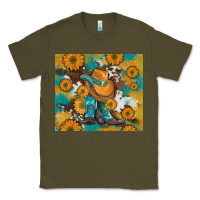 Army Green sunflowers and cowboy boots with cowhide and glitter tumbler Classic Tee - Artiststas