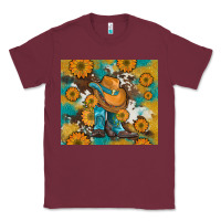 Burgundy sunflowers and cowboy boots with cowhide and glitter tumbler Classic Tee - Artiststas