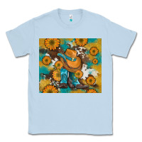 Dusty Blue sunflowers and cowboy boots with cowhide and glitter tumbler Classic Tee - Artiststas