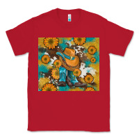 Red sunflowers and cowboy boots with cowhide and glitter tumbler Classic Tee - Artiststas