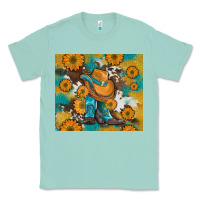 Seafoam sunflowers and cowboy boots with cowhide and glitter tumbler Classic Tee - Artiststas