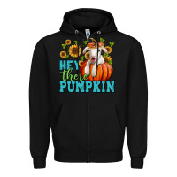 Black Hey there pumpkin Lamb Zipper Hoodie - NancyCooperArtShop