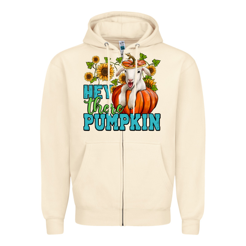 Hey There Pumpkin Lamb Zipper Hoodie by NancyCooperArtShop | Teevron