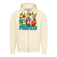 Sandshell Hey there pumpkin Lamb Zipper Hoodie - NancyCooperArtShop