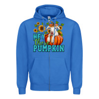 True Royal Hey there pumpkin Lamb Zipper Hoodie - NancyCooperArtShop