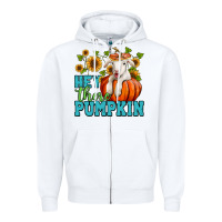 White Hey there pumpkin Lamb Zipper Hoodie - NancyCooperArtShop