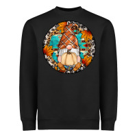 Black fall gnomes round earrings Heavyweight Sweatshirt - Artiststas