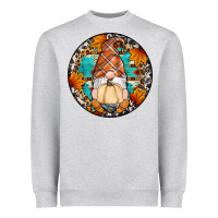 Heather Grey fall gnomes round earrings Heavyweight Sweatshirt - Artiststas