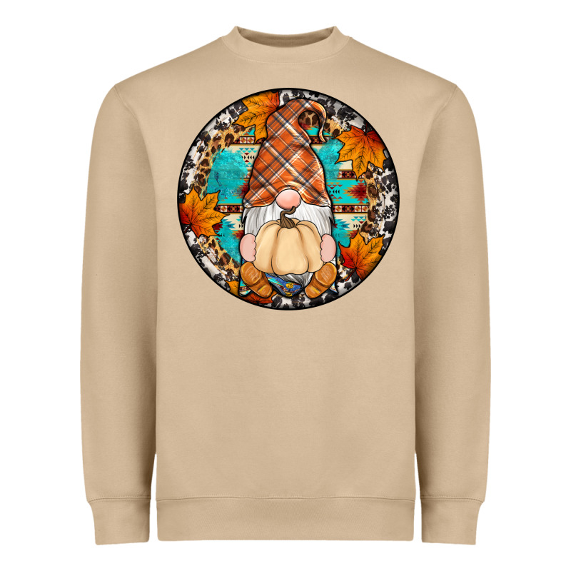 Fall Gnomes Round Earrings Heavyweight Sweatshirt by Artiststas | Teevron