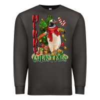 Smoke merry christmas penguin Premium Sweatshirt - LillyAllenDesigns