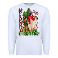 White merry christmas penguin Premium Sweatshirt - LillyAllenDesigns